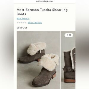 Anthropologie Matt Bernson Tundra Shearling Boot